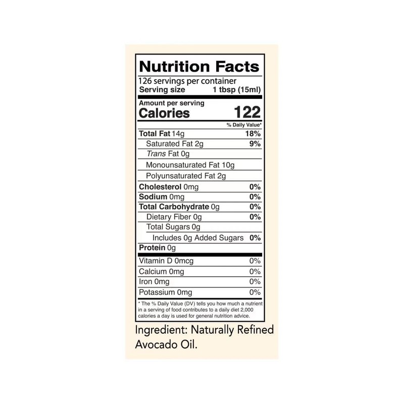 Kevala Premium Natural Avocado Oil, 1/2 Gallon (64 fl oz) gallery