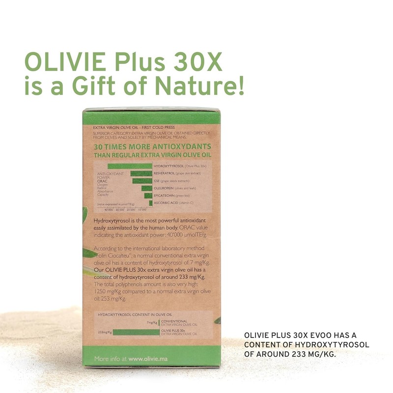 Rare Moroccan Extra Virgin Olive Oil OLIVIE PLUS 30X - Rich in Antioxidants gallery