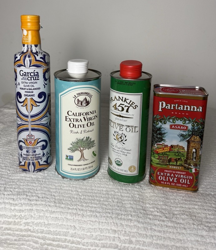 Organic Raw Olive Oil Group of 4 Bottles 100% Pure Olive Oil Cold Pressed
