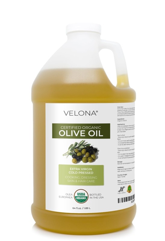 Organic Extra Virgin Olive Oil 64 Fl Oz - 100% Pure Cold Pressed Carrier Oil for gallery