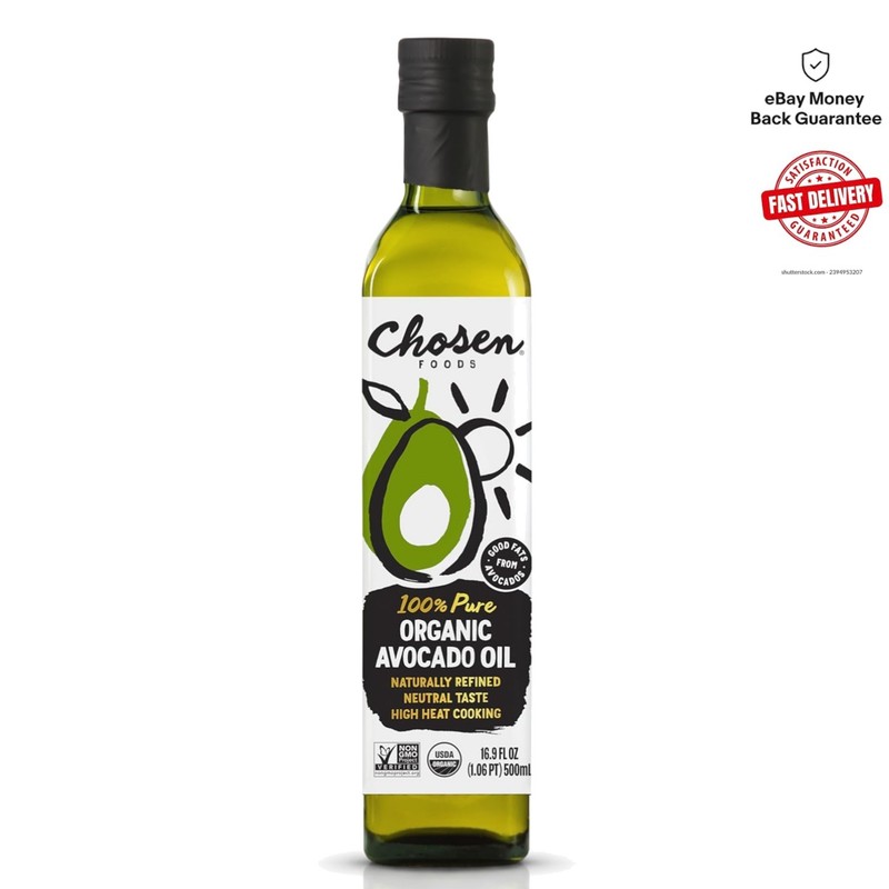 Versatile Cooking Oil: 16.9 Fl Oz Organic Avocado Oil - Plant-Based & Sugar-Free