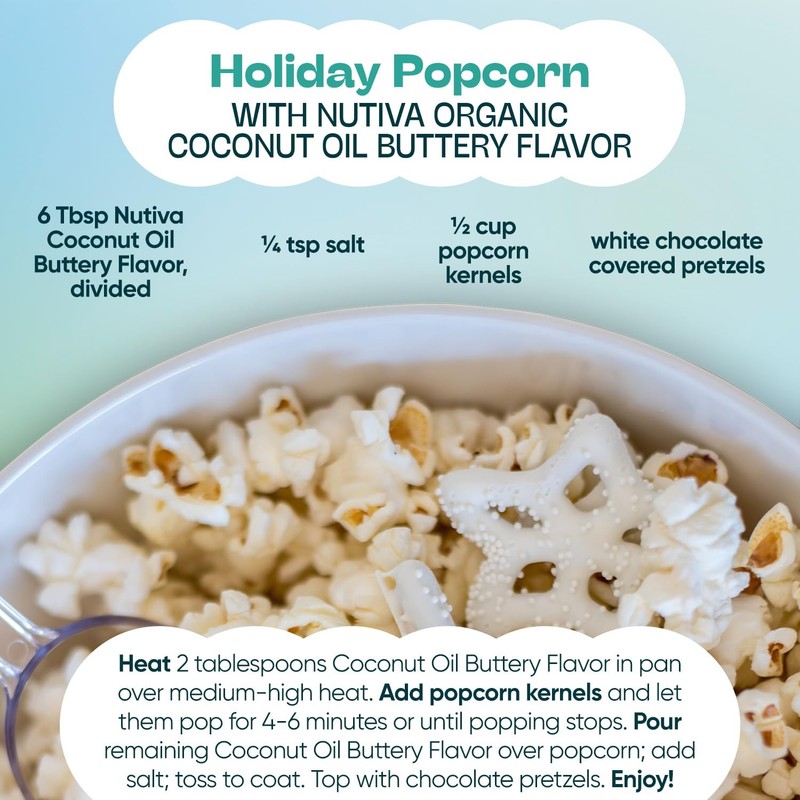 Nutiva Organic Coconut Oil with Non-Dairy Butter Flavor, 14 Ounce Pack of 2, ... gallery