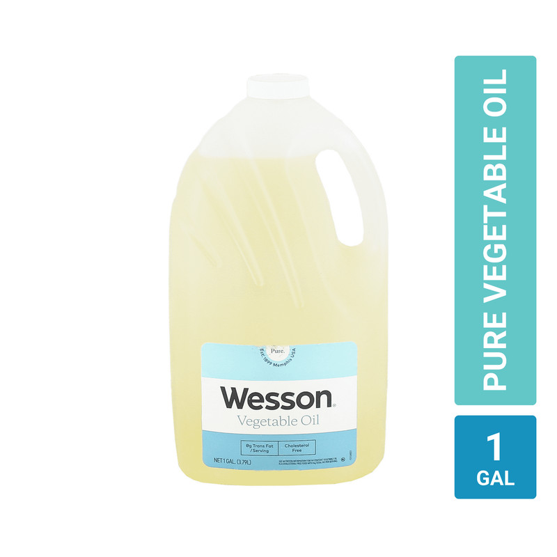 Wesson Pure & Cholesterol Free Soybean Vegetable Oil, 128 fl oz (2 pack)