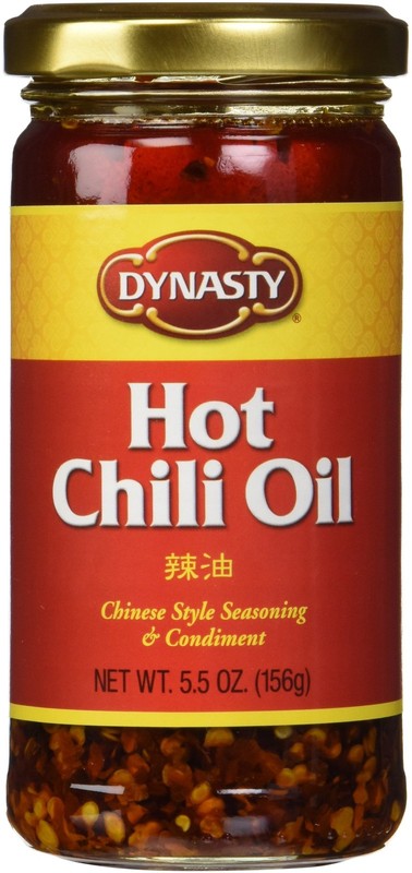 Dynasty Hot Chili Oil 5.5 oz Edible Vegetable Oil with Garlic and Ginger