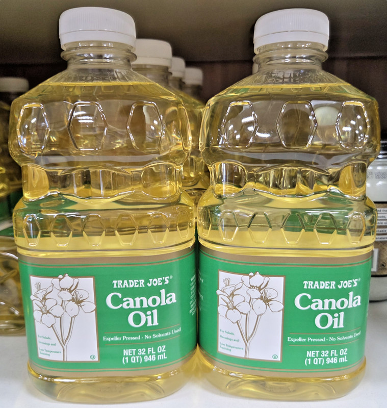 Trader Joe’s Canola Oil Expeller Pressed No Solvents 32fl oz (2 Bottles)