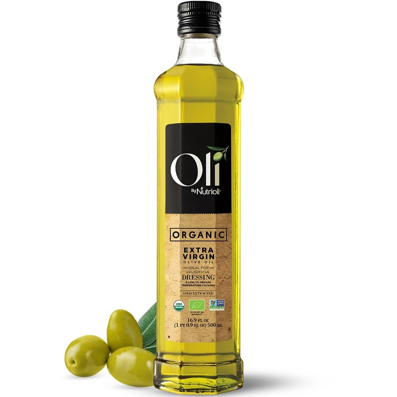 Oli by Nutrioli Organic Extra Virgin Olive Oil, ColdPressed Authentic Blend o...