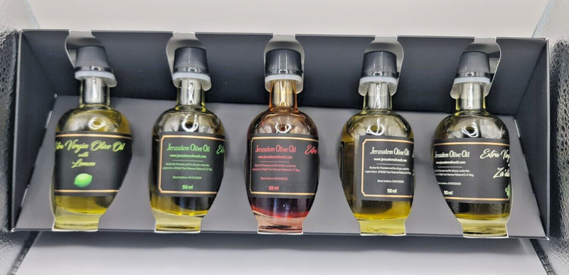 Virgin Organic Fresh Premium Olive Oil Holy Land Jerusalem Olive Trees, Set of 5 gallery