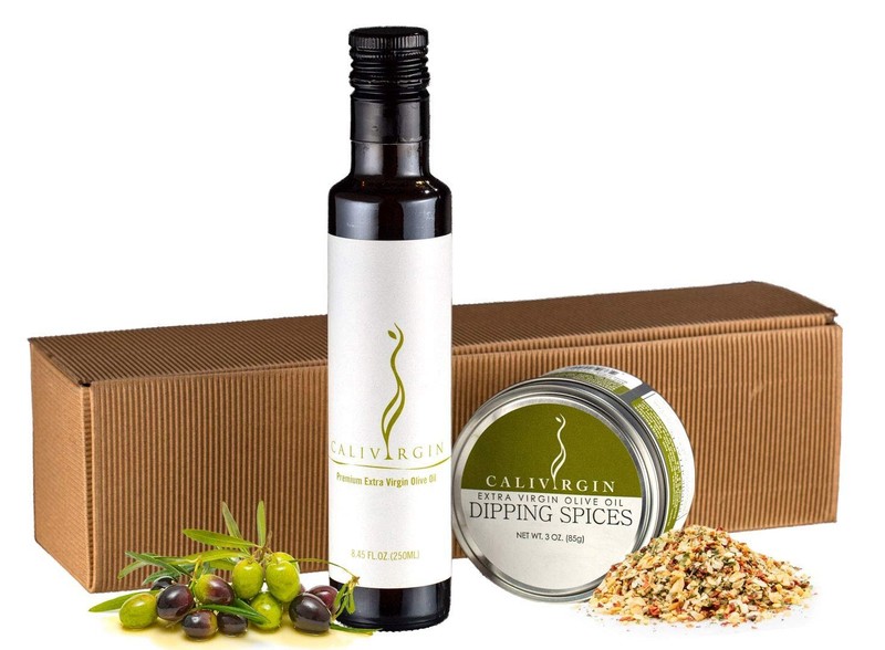 Calivirgin Dipping Spices & Olive Oil Gift Set - Gourmet Bread Dip Spice Mix...