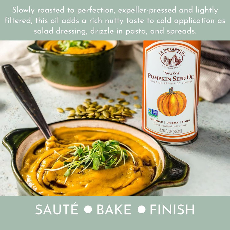 , Toasted Pumpkin Seed Oil, Great for Cooking, Salad Dressings, P gallery