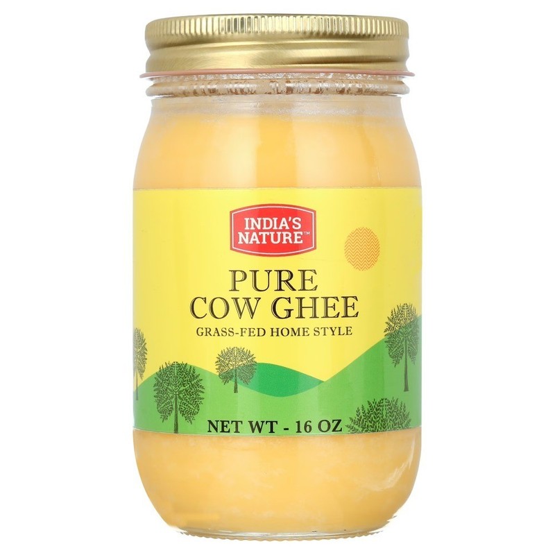 Pure Cow Ghee Clarified Butter in Glass Jar 16 oz Gluten-Free Natural