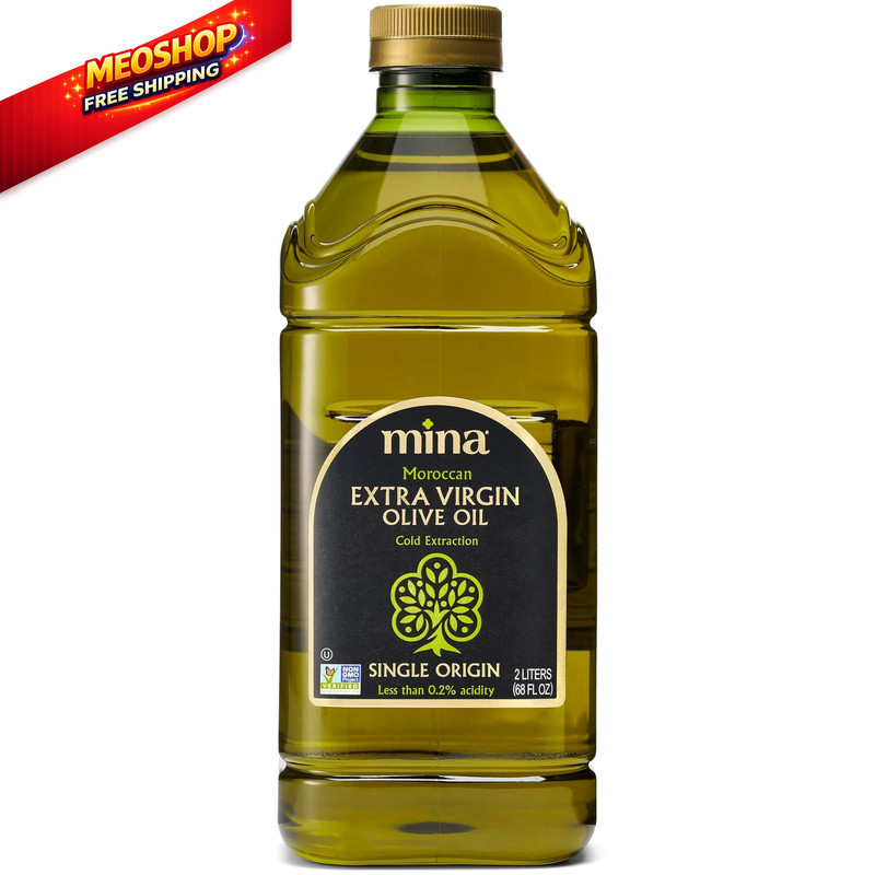 Mina Moroccan Olive Oil Extra Virgin 68 Fl Oz, New Harvest, 68 Oz