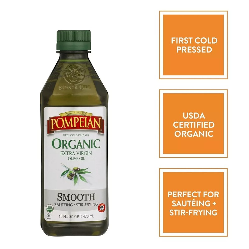 Pompeian USDA Organic Smooth Extra Virgin Olive Oil, First Cold Pressed, Smooth, gallery