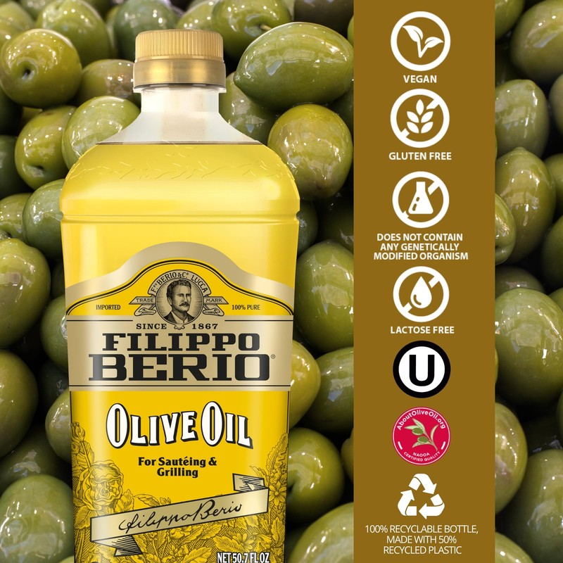 Filippo Berio Pure Olive Oil, 50.7 Ounce rPET Bottle gallery