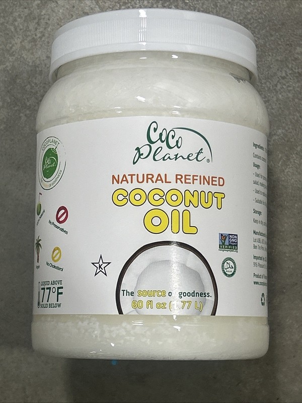 Coco Planet Organic Extra Virgin Coconut Oil, Cold-Pressed 60fl. oz