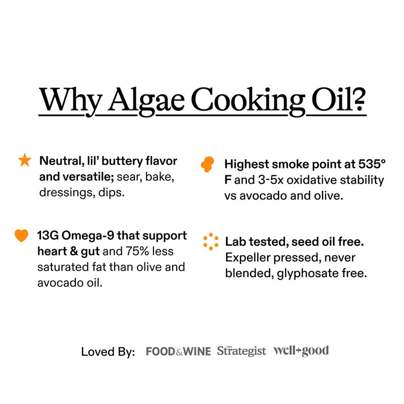 Chef-Grade 100% Algae Cooking Oil 7Oz Squeeze Bottles (2 Pack) – High Smoke P... gallery