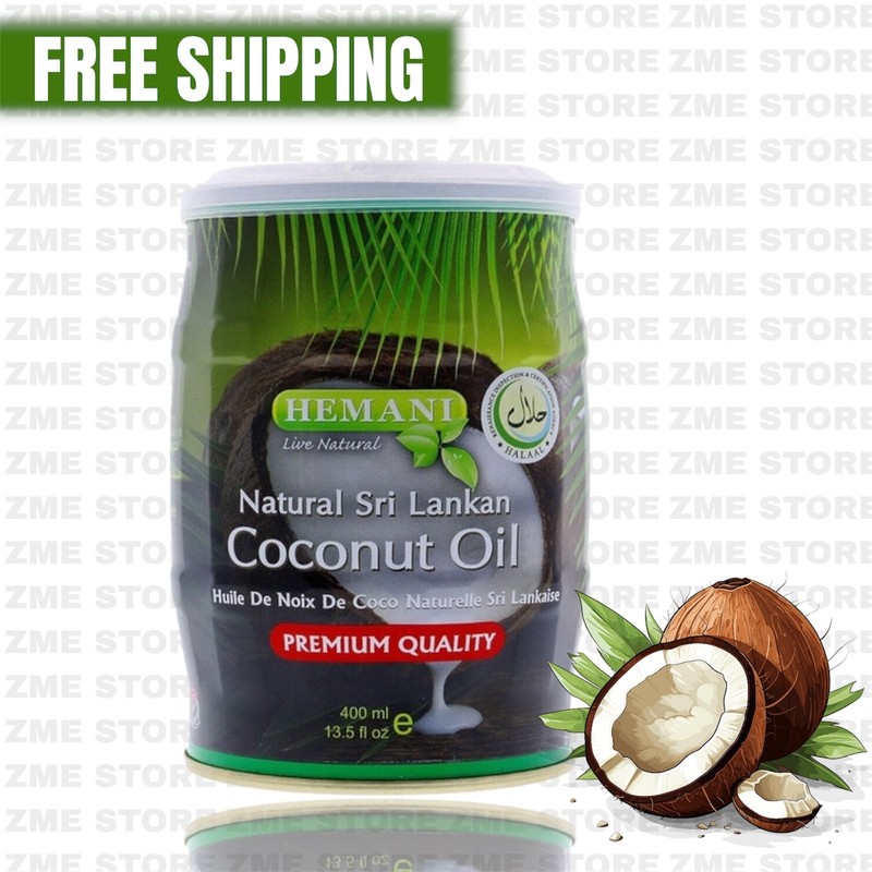 Hemani Natural Coconut Oil Premium Quality For Hair Care , 400ml زيت جوز الهند