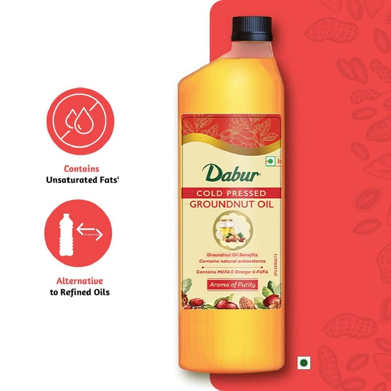 Dabur Cold Pressed Groundnut Cooking Oil - 1L gallery