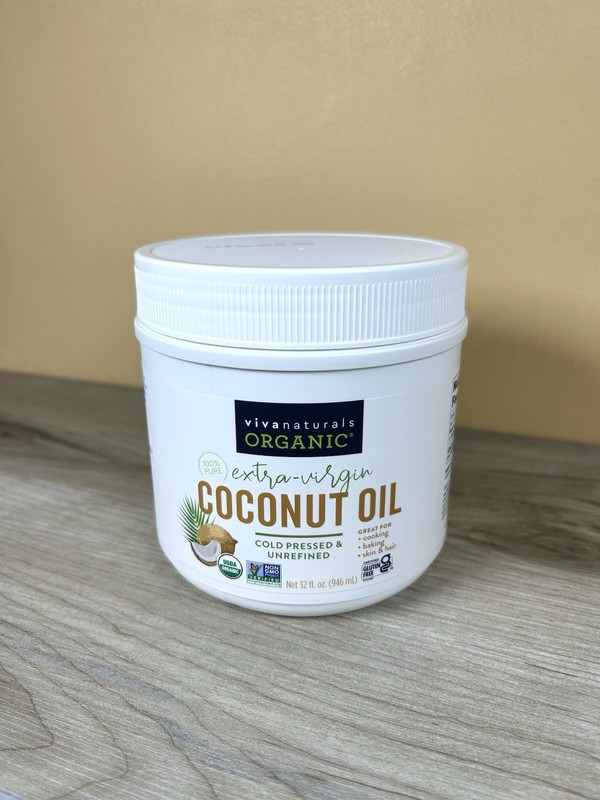 Organic Coconut Oil Unrefined,Cold-Press Extra Virgin, Cooking & Hair Oil, 32 Oz
