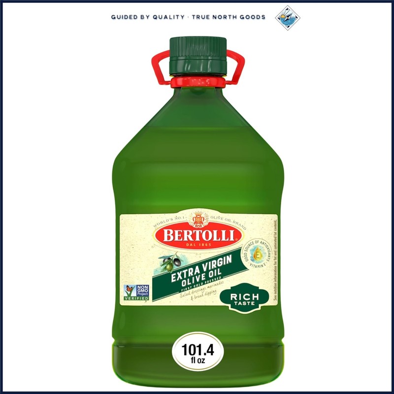 Extra Virgin Olive Oil, 101.4 fl oz, Cold Pressed for Rich Mediterranean Flavor