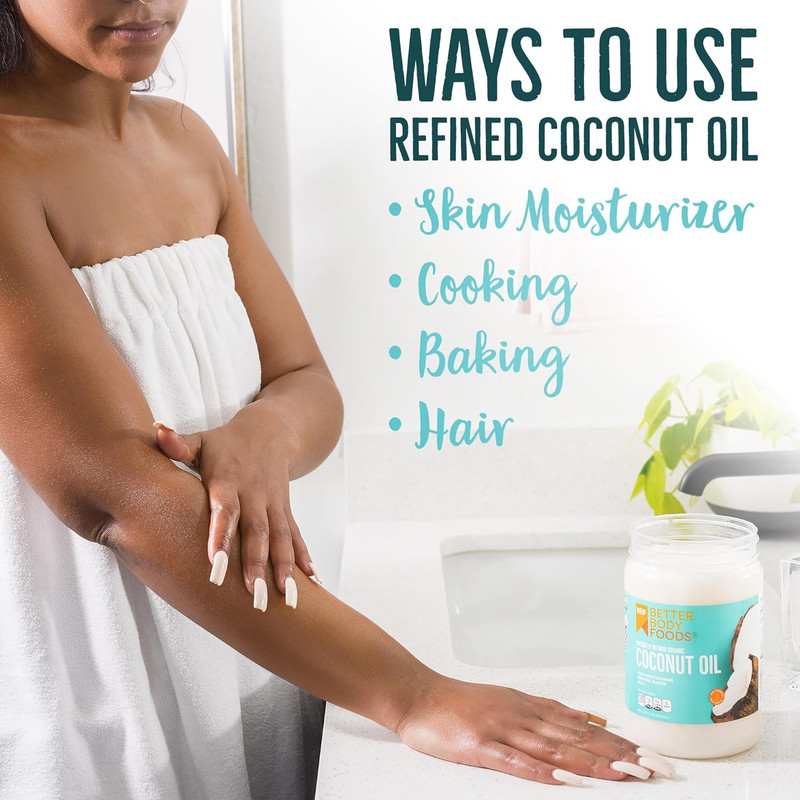 Betterbody Foods Organic, Naturally Refined Coconut Oil, 56 Fl Oz gallery
