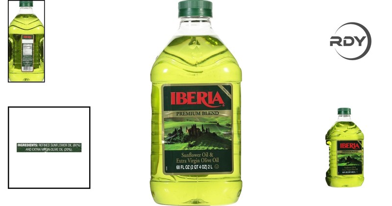 Natural 68 Fl Oz Extra Virgin Olive Oil & Sunflower Oil Blend for Gourmet Dishes gallery