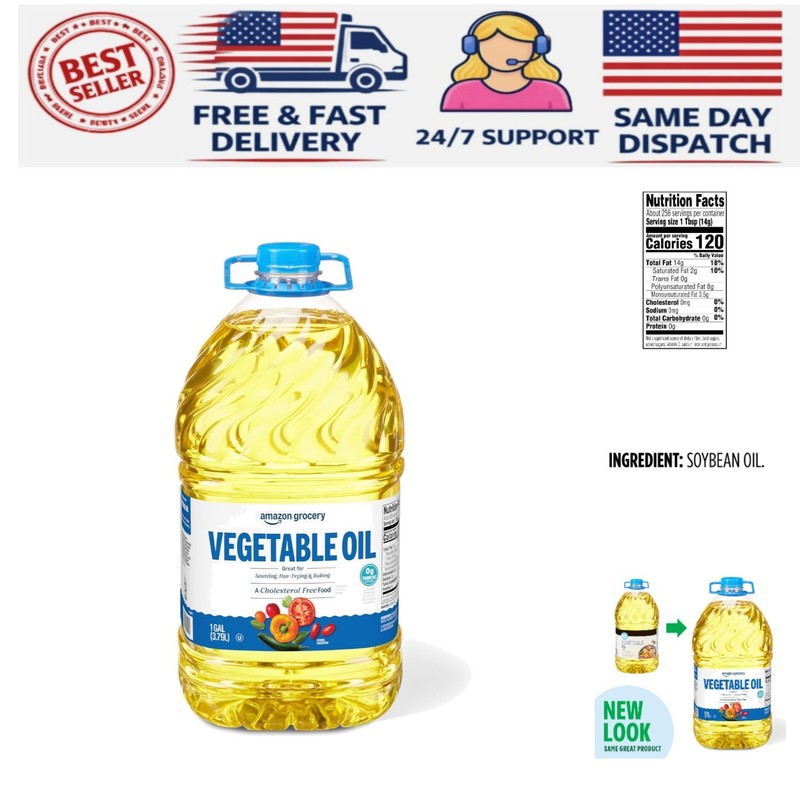 One Gallon Cholesterol-Free Vegetable Oil in 128 Fl Oz for All Your Cooking
