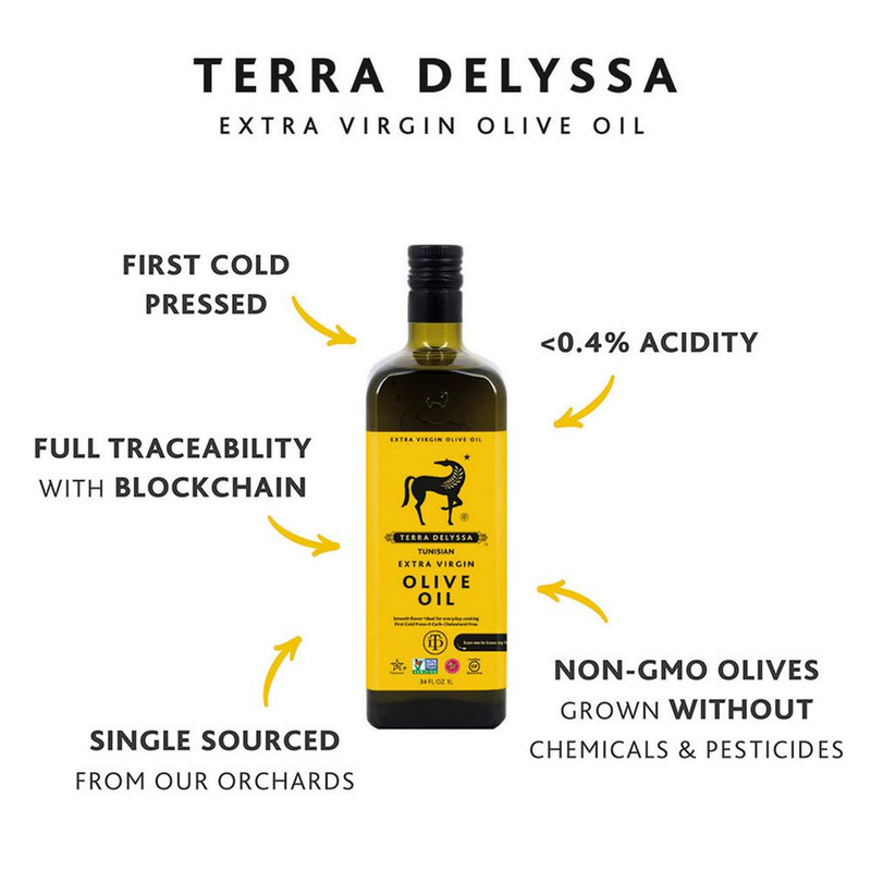 Terra Delyssa Extra Virgin Olive Oil, 1 L / 34 Fl Oz Glass CANADA gallery