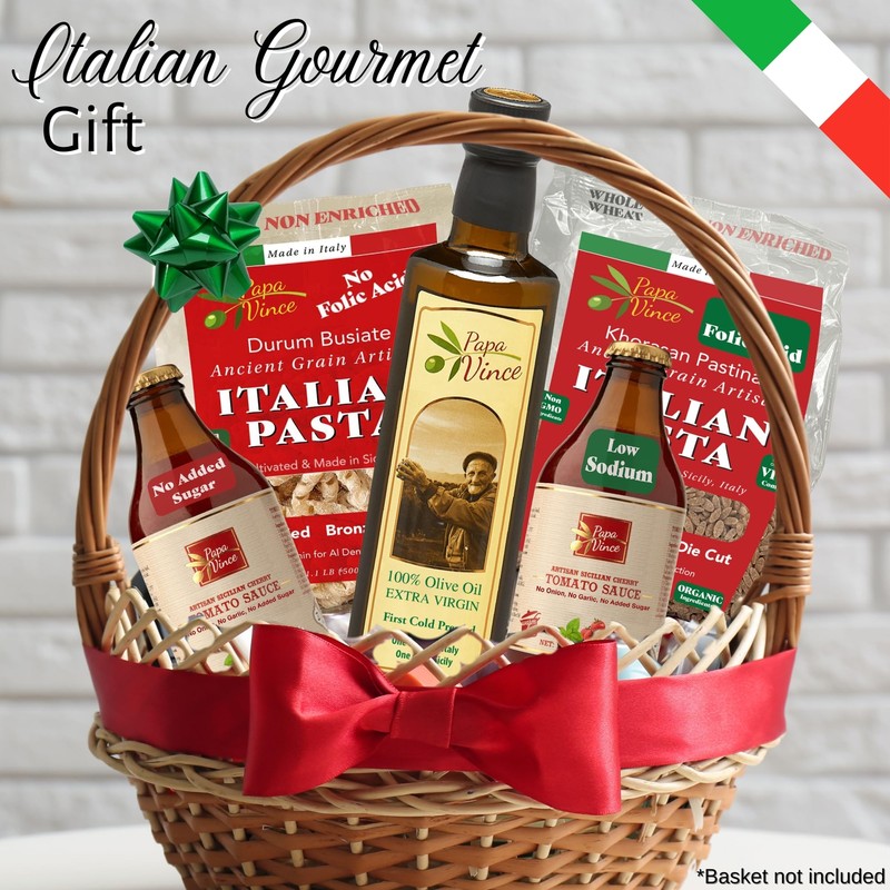 Papa Vince Italian Gourmet Gift Basket Organic Ingredients gallery