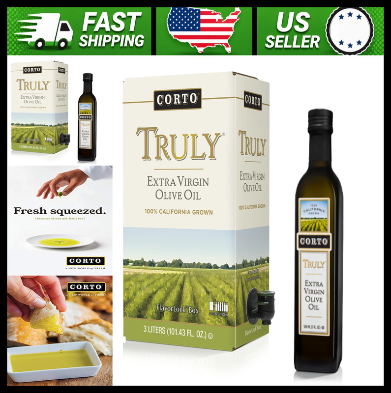 Corto TRULY Extra Virgin Olive Oil Starter Bundle Floral Notes Cold Extracted