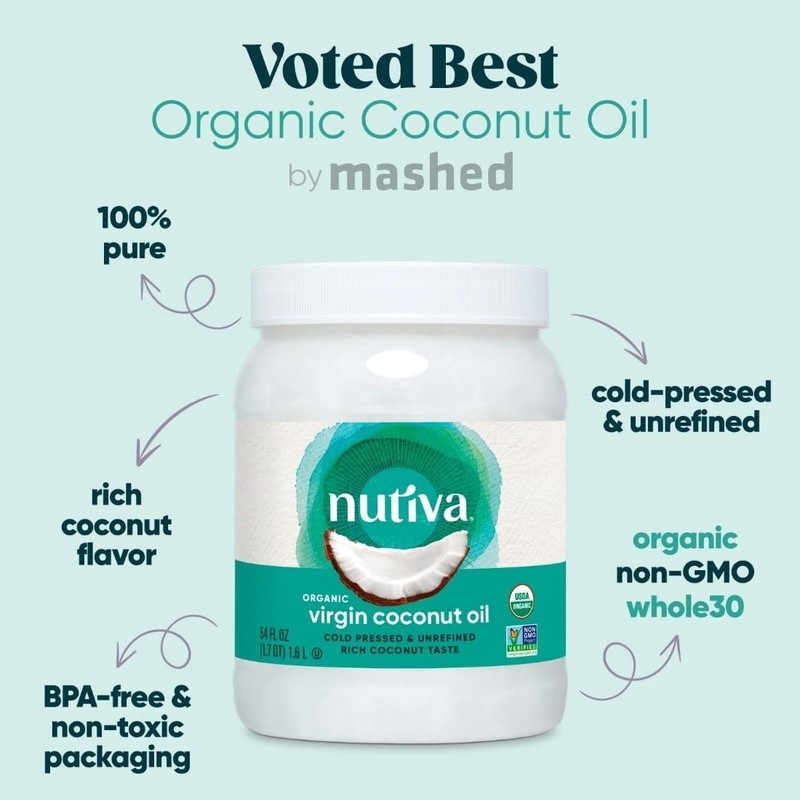 54 Fl Oz Organic Virgin Coconut Oil - Nourishing Cooking Oil & Beauty Essential gallery