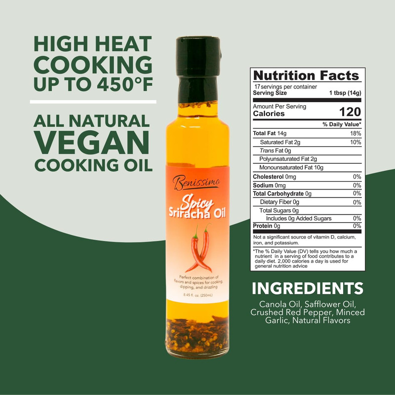 Spicy Sriracha Herb-Infused Oil - All Natural Gourmet Cooking Oil gallery