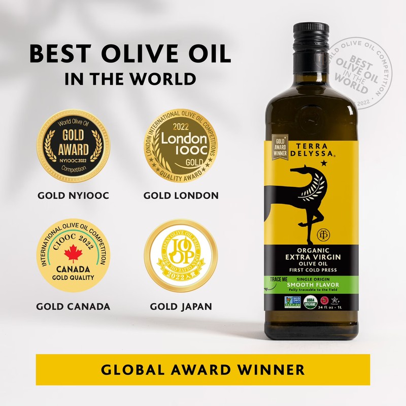 Terra Delyssa Organic Extra Virgin Olive Oil Glass Bottle gallery