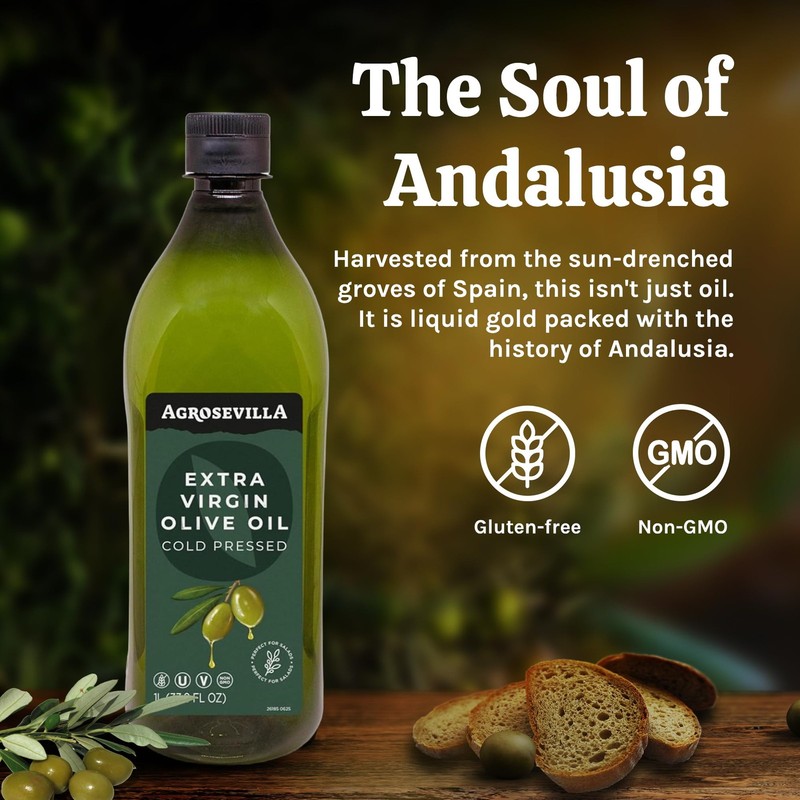 1L Spanish Cold Press Extra Virgin Olive Oil in PET Bottle | Rich in Polyphen... gallery
