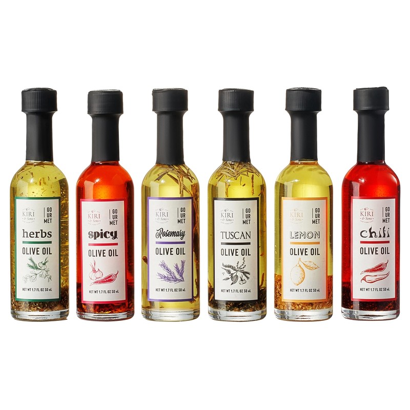 Kiri & Sons Olive Oil Gourmet Sampler Gift Set of 6 - Premium Extra-Virgin Bl... gallery