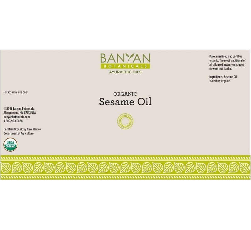 Organic & Unrefined Sesame Oil - 34oz Ayurvedic Beauty Elixir - & Non-GMO gallery