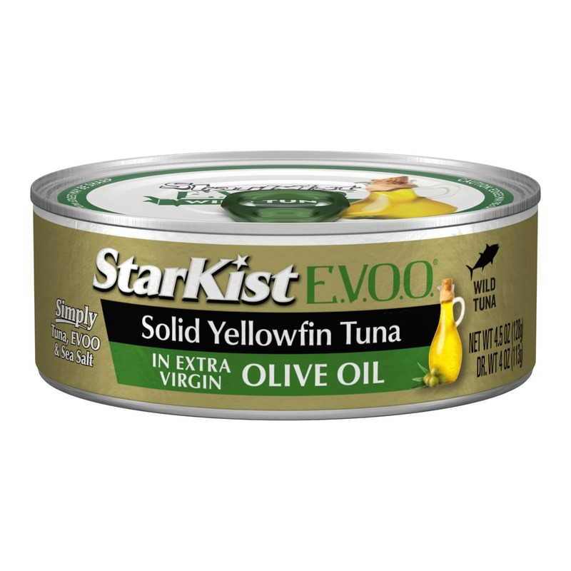 Solid Yellowfin Tuna in Extra Virgin Olive Oil - 4.5 oz Can, Pack of 12, High Pr gallery