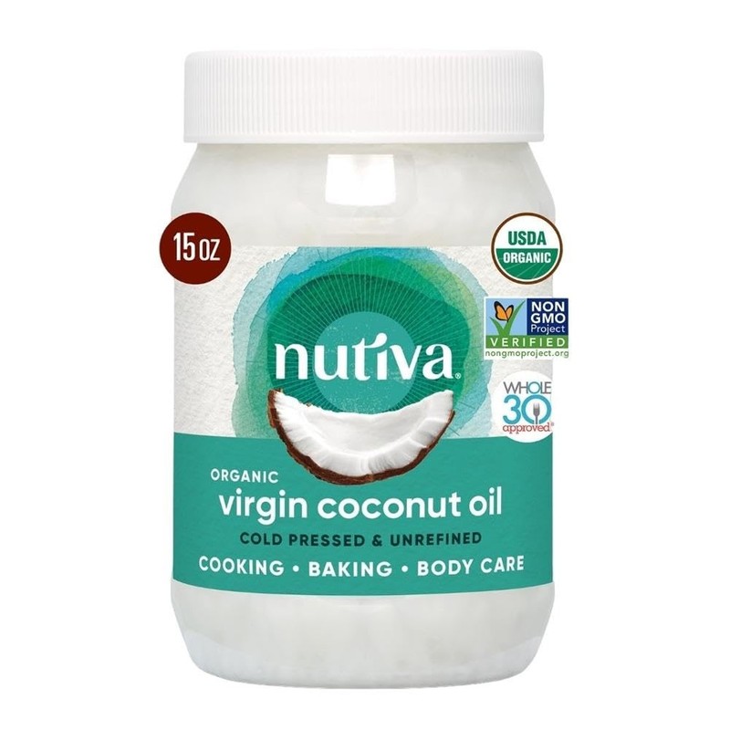 Nutiva Organic Coconut Oil 15 fl oz, Cold-Pressed, Non-GMO