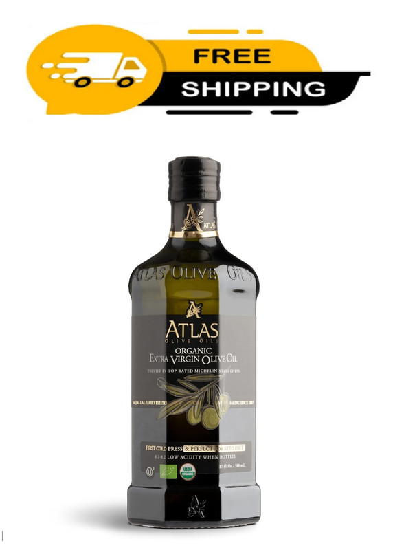 Atlas Organic Cold Pressed Moroccan Extra Virgin Olive Oil, Polyphenol Rich | EV