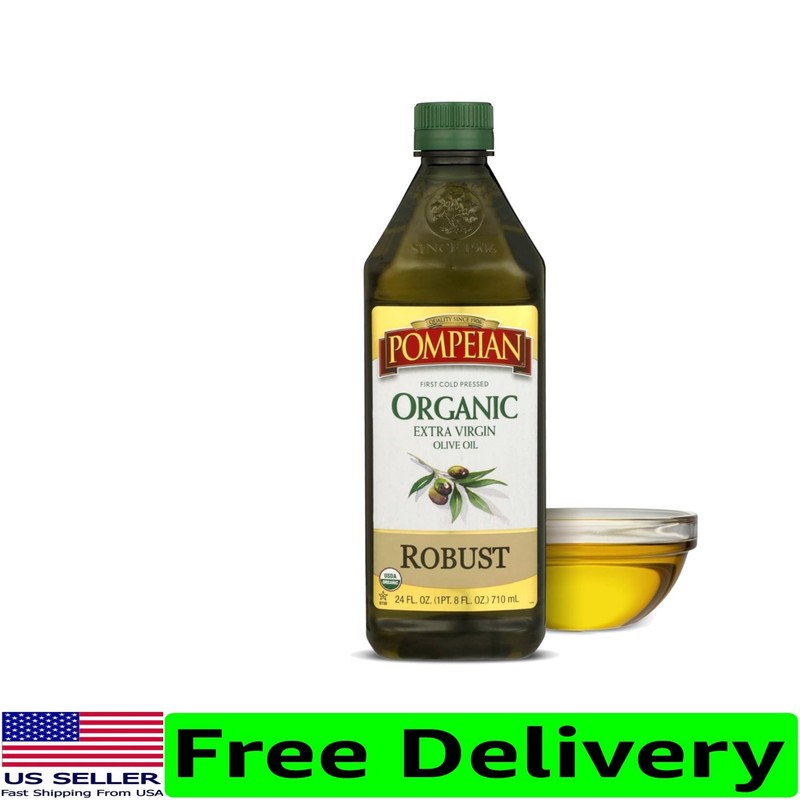 Robust 24 Fl. Oz First Cold Pressed Olive Oil – USDA Organic for Gourmet Cooking