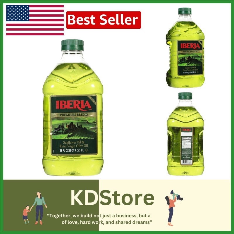 Heart-Healthy Oil Blend: Sunflower & Extra Virgin Olive Oil, 68 Fl Oz