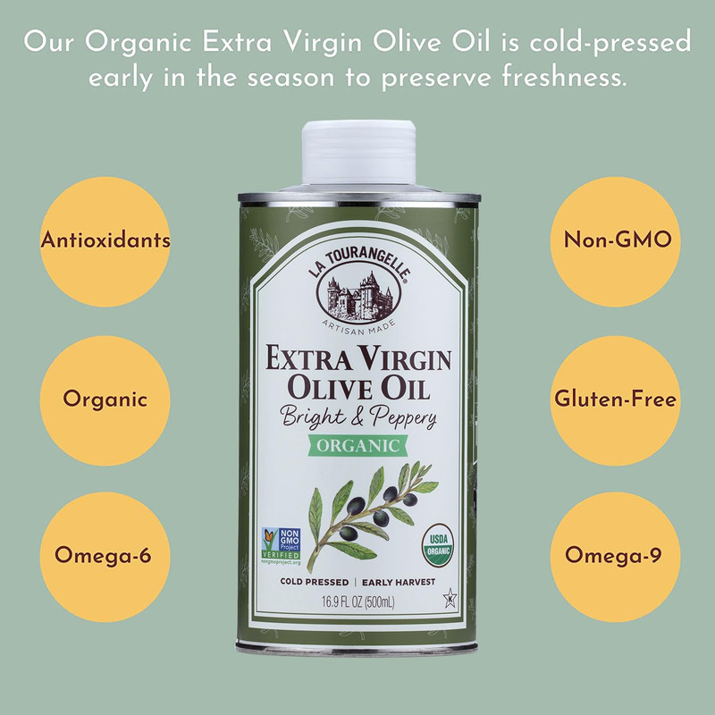 , Organic Extra Virgin Olive Oil, Cold-Pressed High Antioxidant Picual Olives fr gallery