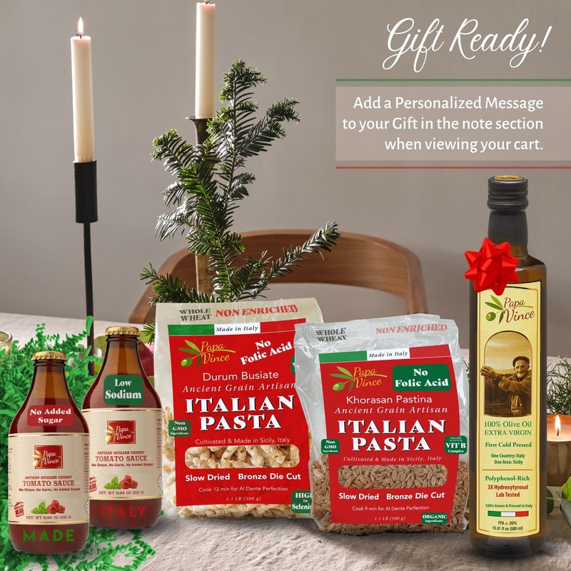 Papa Vince Italian Gourmet Gift Basket Organic Ingredients gallery
