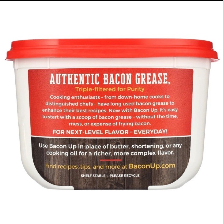 Bacon Up Bacon Grease Rendered Bacon Fat for Frying, Cooking, Baking, 14 ounces gallery