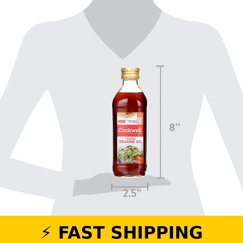 Cookwell Toasted Sesame Oil for Cooking, 17 fl oz gallery