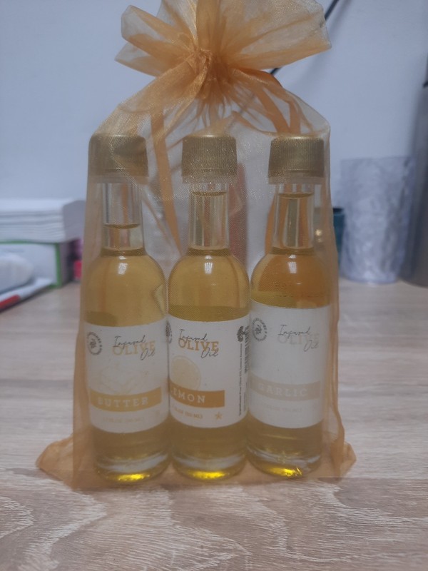 Infused Olive Oil Gift Set 3 Flavored Butter, Lemon, Garlic, FREE SHIPPING