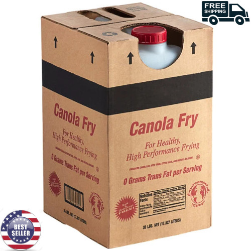 High Performance Kosher 100% Canola Deep Fry Frying Oil 35 Ib for Home Cooking