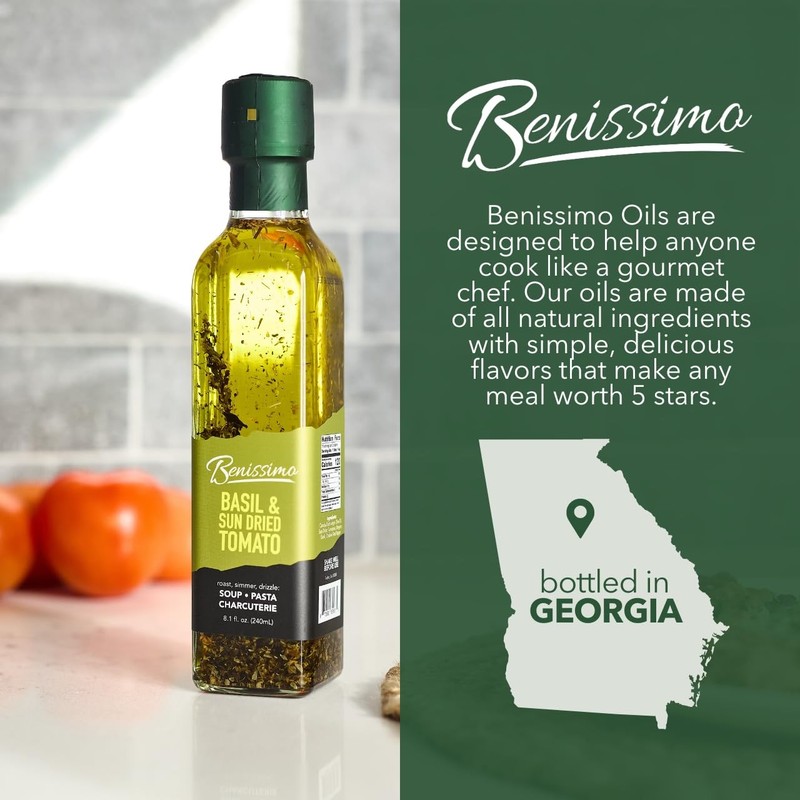 Gourmet Oils, Basil and Sun Dried Tomato, 8.1 Ounce gallery