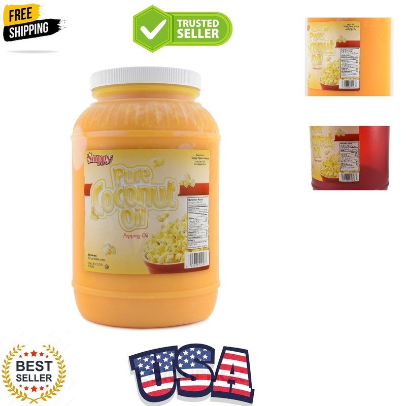 Butter Flavored Coconut Oil for Popcorn, Movie Theater Style, Naturally Color…