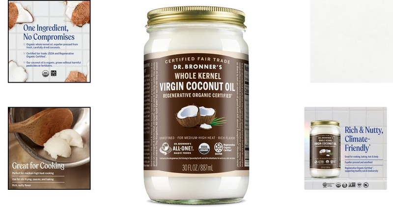 Whole Kernel Organic Virgin Coconut Oil 30oz – Fresh Pressed for Health & Flavor gallery