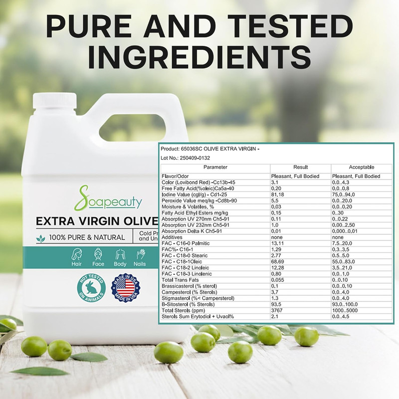 Extra Virgin Olive Oil | 100% Pure & Natural Unrefined Cold-Pressed Carrier Oil gallery